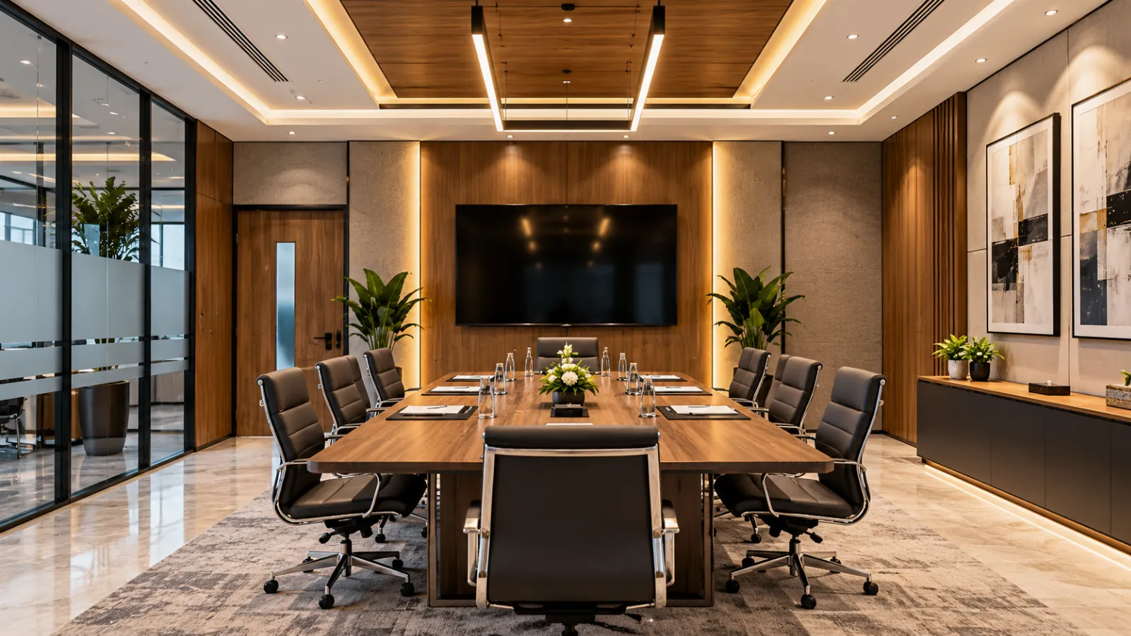 Executive boardroom interior